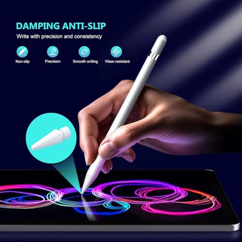 ZIBUYU® GMV Replacement Pencil Tips for Apple Pencil Pro/1st/2nd Gen & USB-C, Logitech Crayon, Upgraded Stainless Steel Nibs, Precise Fine Point, Wear-Resistant, 4-Pack with Case, White ZIBUYU® GMV Replacement Pencil Tips for Apple Pencil Pro/1st/2nd Gen & USB-C, Logitech Crayon, Upgraded Stainless Steel Nibs, Precise Fine Point, Wear-Resistant, 4-Pack with Case, White